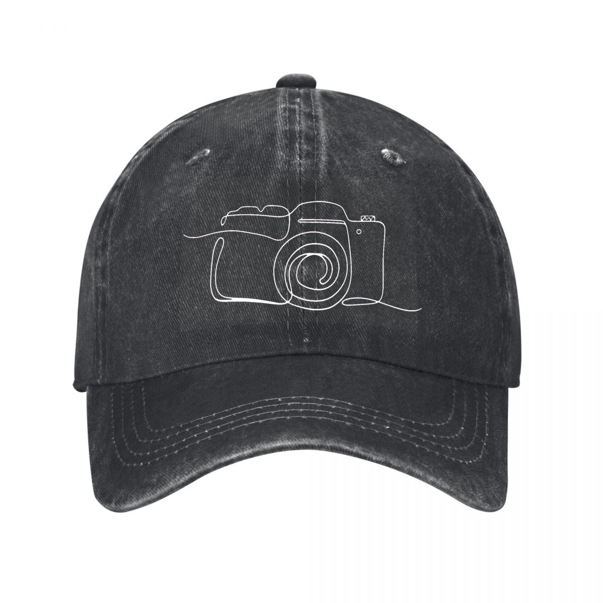 Photography Graphic Design - ช่างภาพ คนรักกล้อง ถ่ายภาพ การออกแบบกราฟิก หมวกเบสบอลผ้าฝ้ายวินเทจแบบใหม่ หมวกกันแดดฮิปฮอป