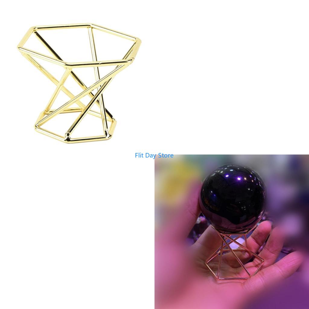 Lens Ball Crystal - F92C โลหะสำหรับแก้วคริสตัลเลนส์ Ball Sphere ผู้ถือ ขาแต่งหน้าฟองน้ำ
