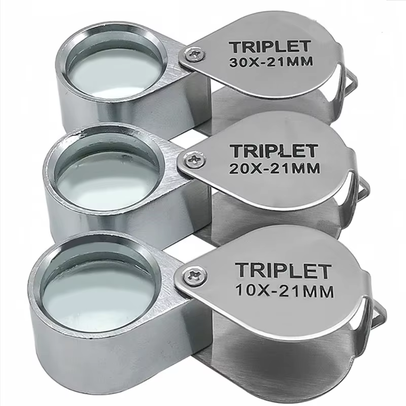 Eye Piece Magnifier - 10-30X กระเป๋า Loupe แว่นขยายเครื่องประดับแว่นขยายพับเพชร Lupa Triplet