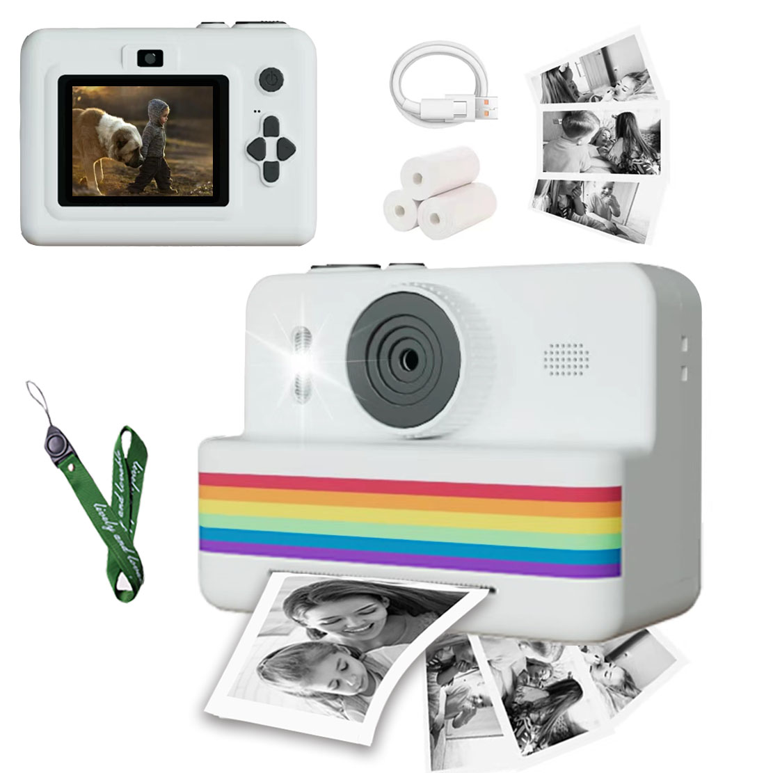Photography And Videography - เด็กดิจิตอลกล้องสําหรับการถ่ายภาพมินิเครื่องพิมพ์แบบพกพาความร้อนทันทีพิมพ์ภาพเด็กกล้อง 2.8 นิ้ว HD วิดีโอของเล่นของขวัญ