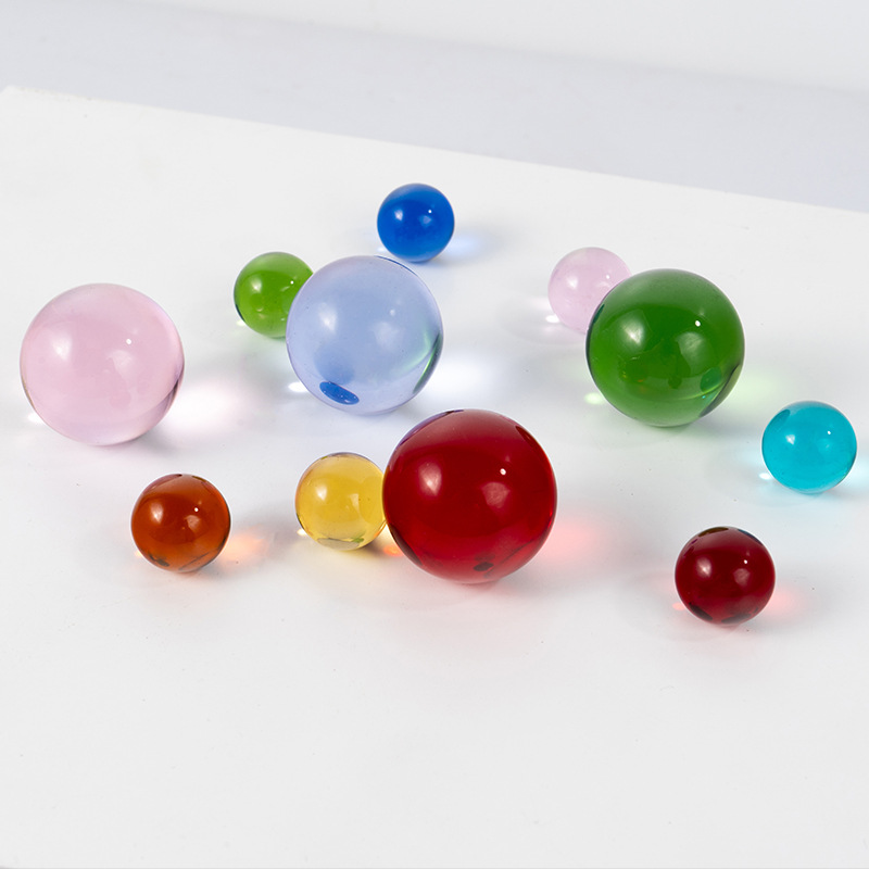 Lens Ball Crystal - ลูกบอลคริสตัลแก้วสี E9 K9 พร้อมฐานตั้ง ลูกบอลคริสตัลทรงกลม สำหรับตกแต่งการถ่ายภาพ