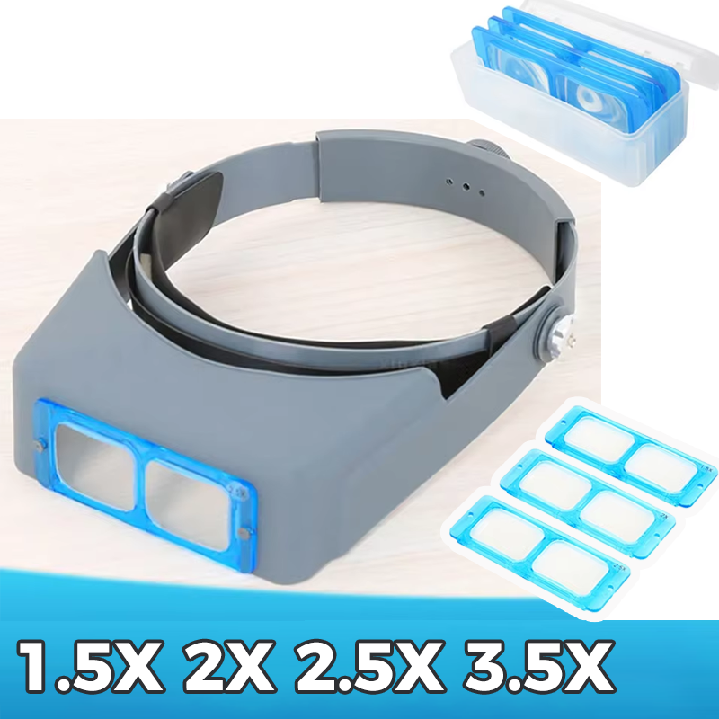 Eye Piece Magnifier - แว่นขยายแบบสวมศีรษะ Optivisor ขนาด 1.5X2X2.5X3.5X พร้อมเลนส์ 4