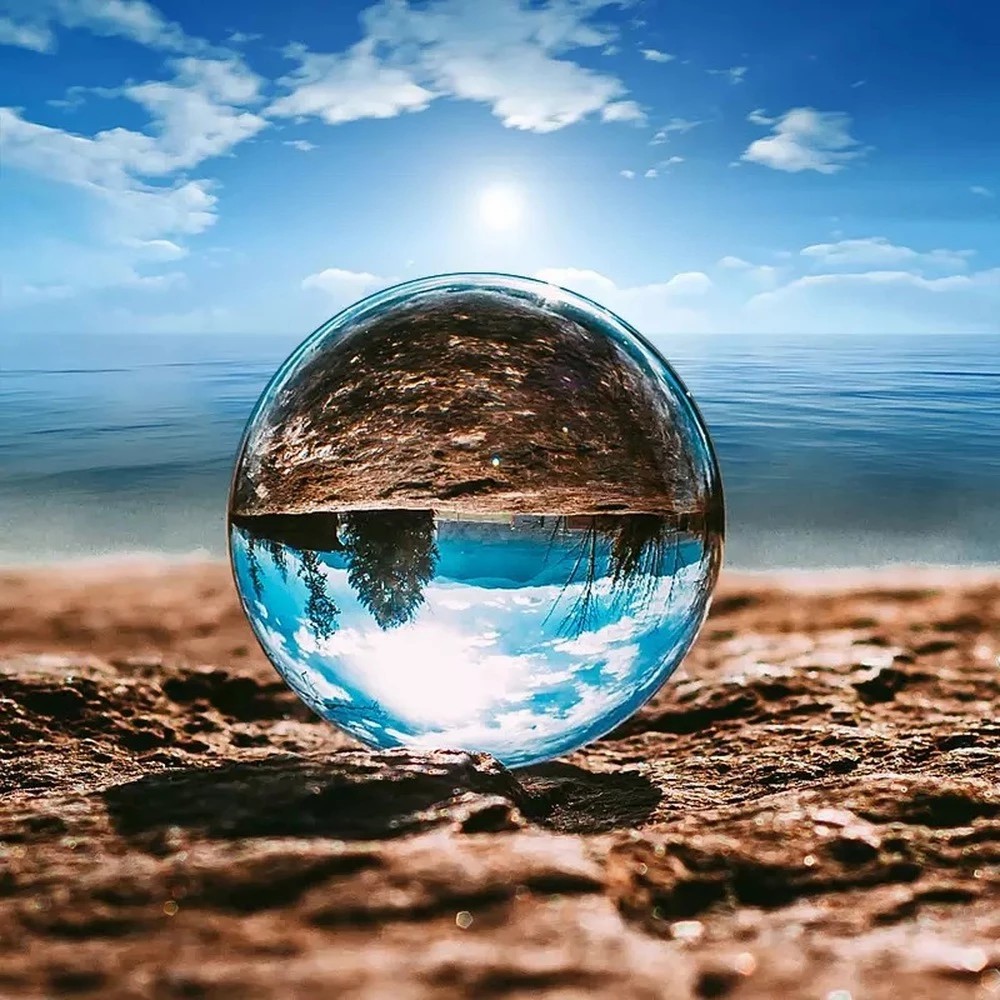 Lens Ball Crystal - F5 30/40/50/60/70 มม.บ้านลูกบอลตกแต่งล้างเลนส์แก้วคริสตัลขาตั้ง Lensball สําหรับทรงกลมการถ่ายภาพตกแต่ง