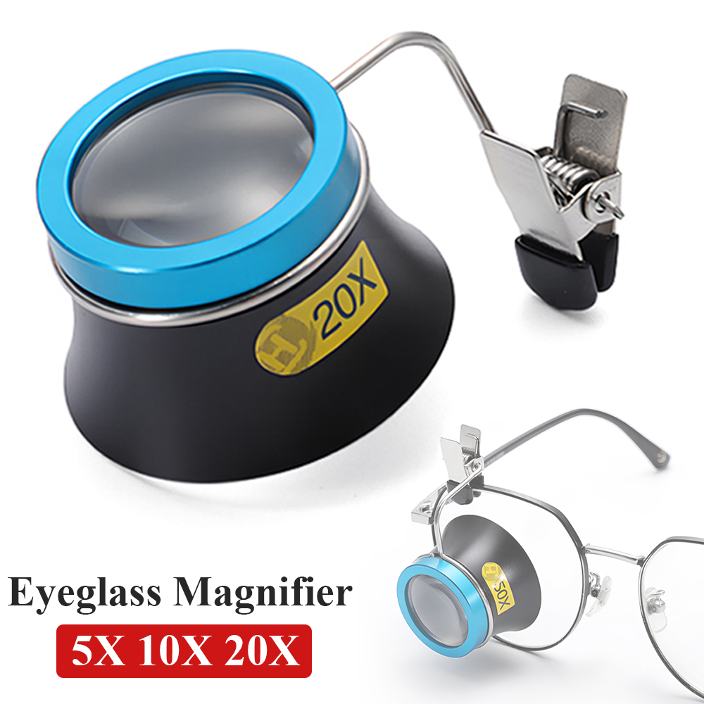 Eye Piece Magnifier - แว่นขยายแบบหนีบ 5X 10X 20X เลนส์ขยายสำหรับช่างซ่อมนาฬิกา เครื่องมือซ่อมแบบพกพา