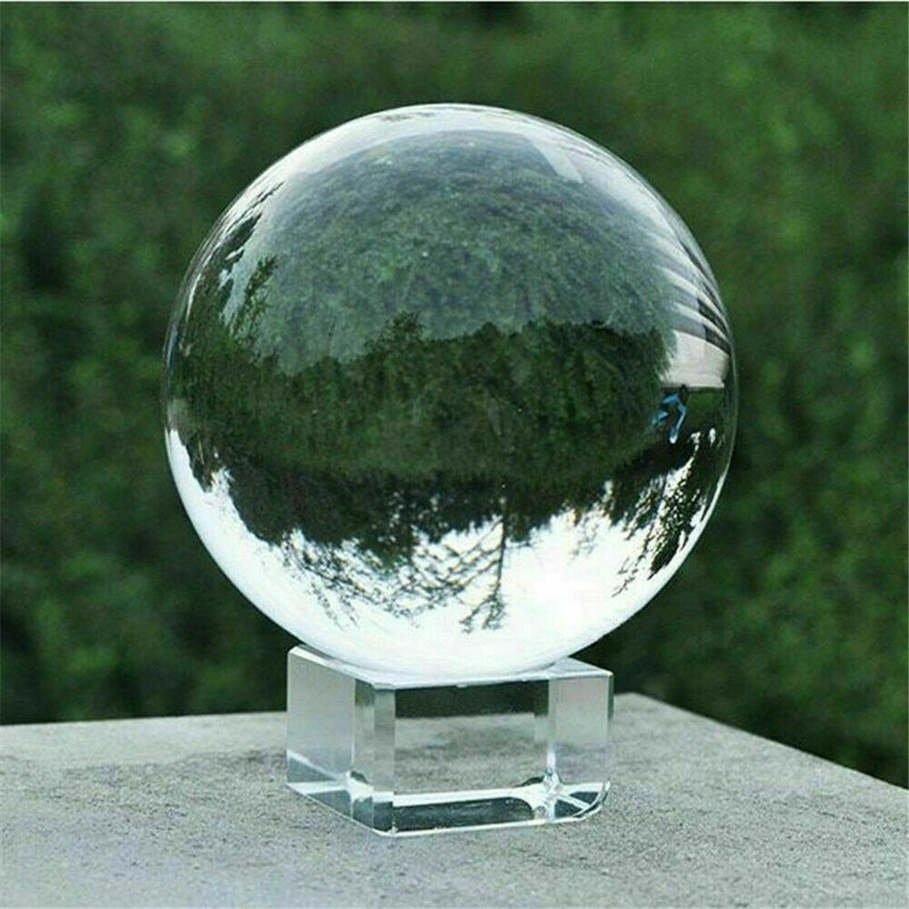 Lens Ball Crystal - 60/80มม.K9คริสตัลการถ่ายภาพคริสตัลบอลทรงกลมเลนส์ + ขาตั้ง