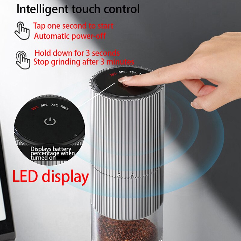 เครื่องบดกาแฟไฟฟ้าจอแสดงผล LED - Photography Coffee บทวิจารณ์และราคา