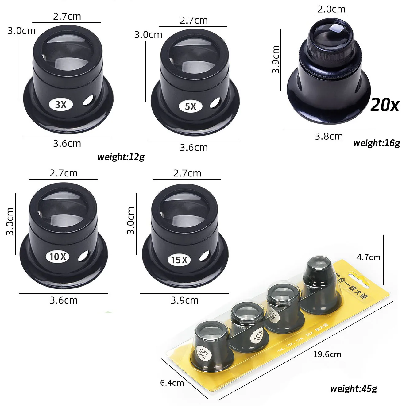 นาฬิกาซ่อมแว่นขยาย 3X 5X 10X 1 - Eye Piece Magnifier บทวิจารณ์และราคา