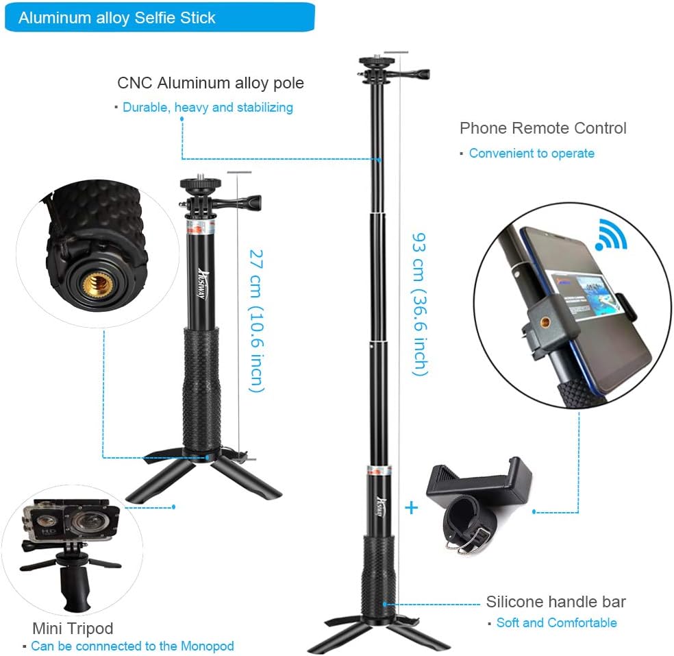 ชุดอุปกรณ์เสริม BoBidee สำหรับ - Gopro Action Camera Hero 13 Black บทวิจารณ์และราคา