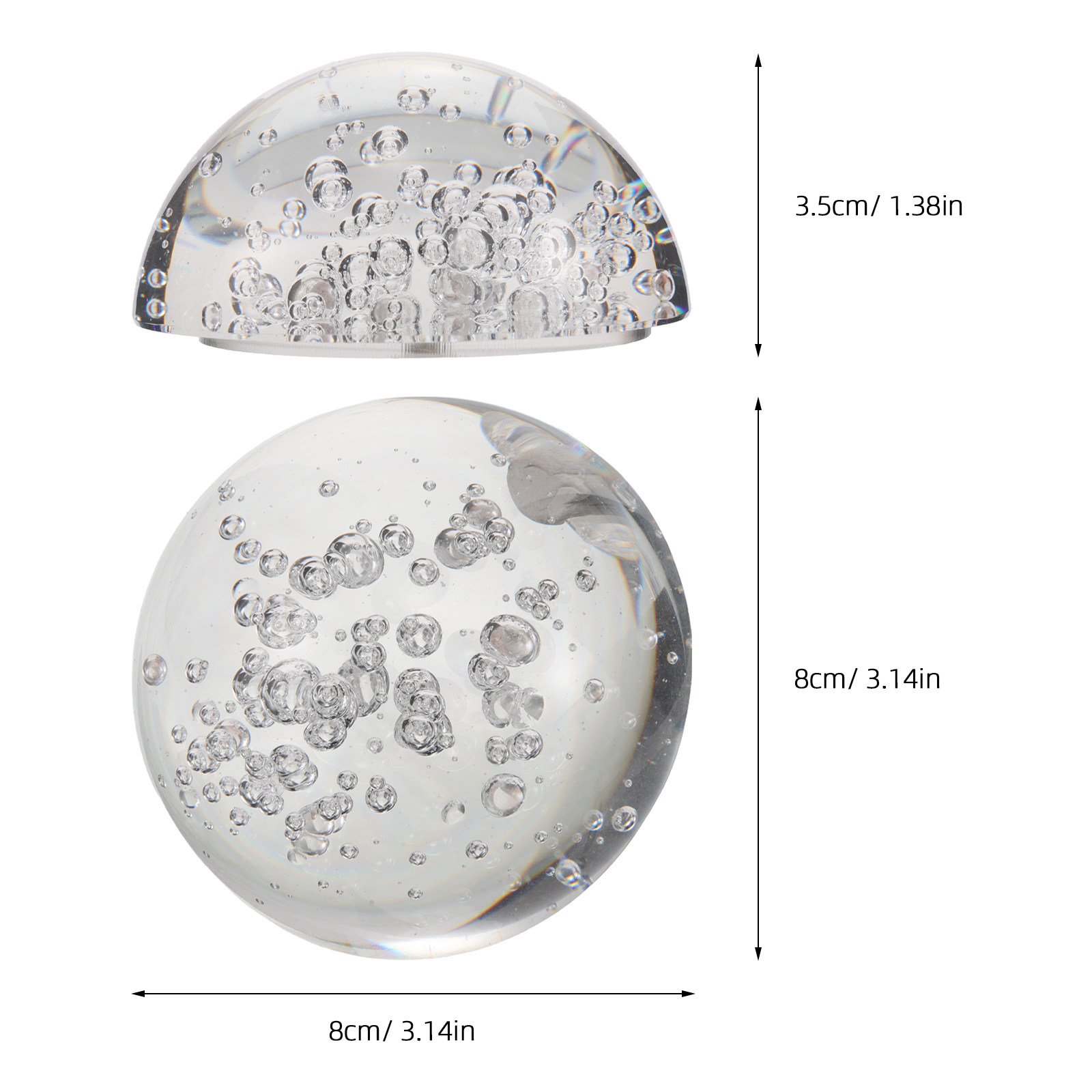 ลูกแก้วคริสตัลใสครึ่งทรงกลม ขน - Lens Ball Crystal บทวิจารณ์และราคา