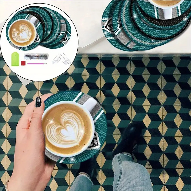 ชุด 6 ชิ้น แผ่นรองแก้ว DIY เพ้ - Photography Geometry บทวิจารณ์และราคา